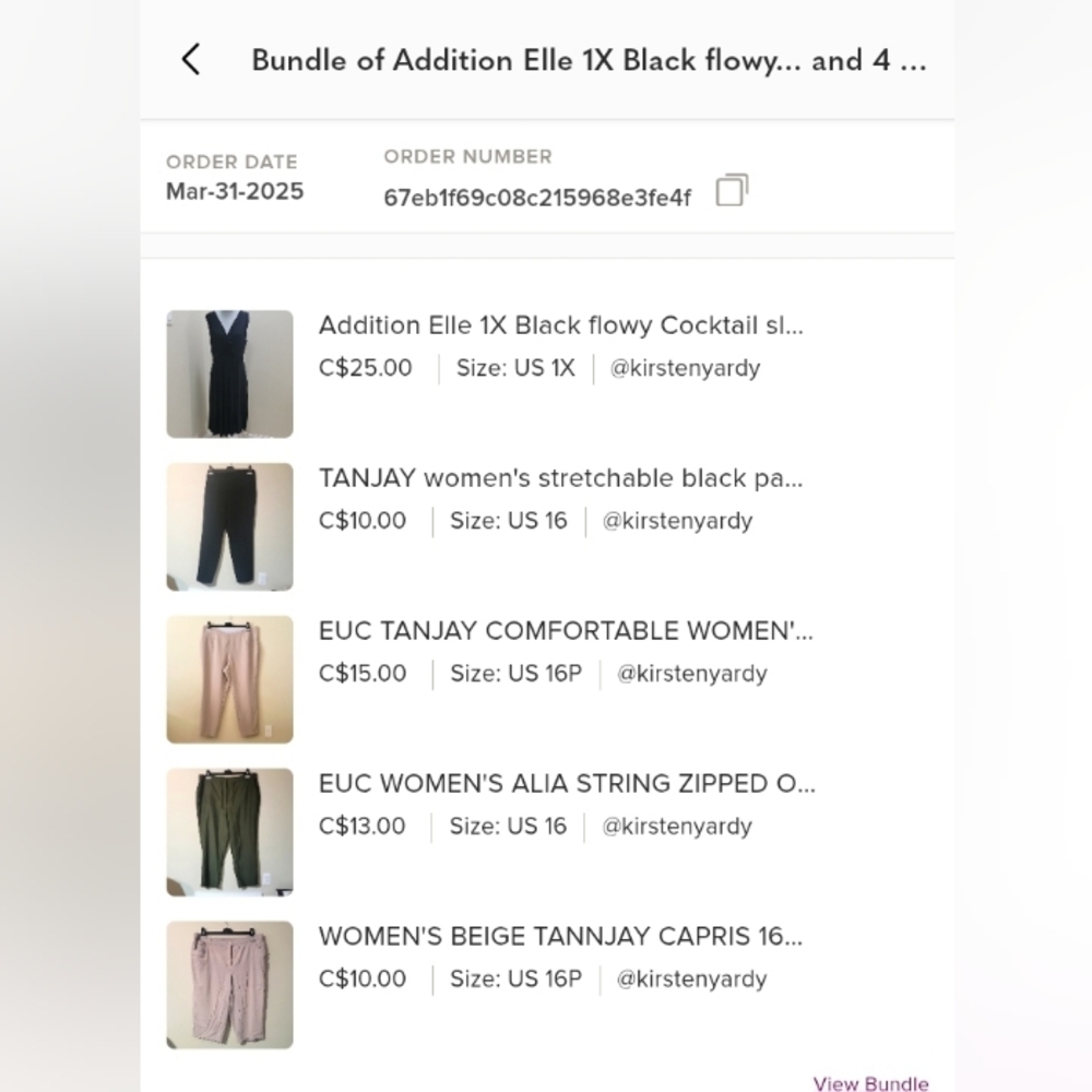 Bundle 5 Items  Sales